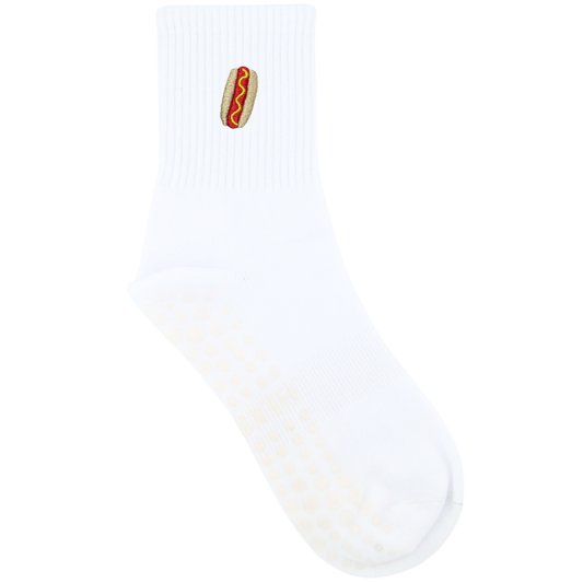 HEXSOX - Embroidered Crew Socks - Hot Dog