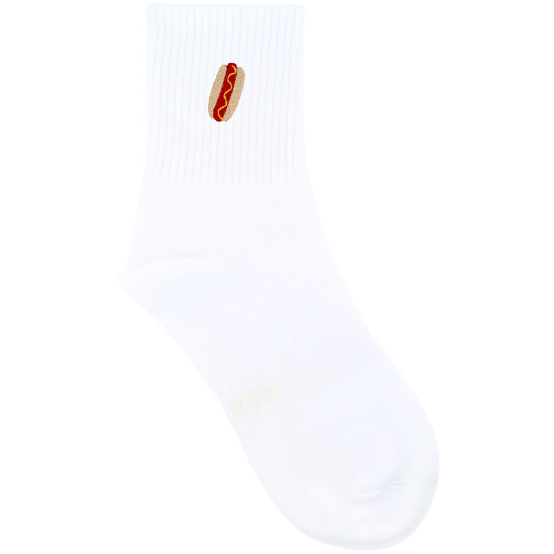 HEXSOX - Embroidered Crew Socks - Hot Dog