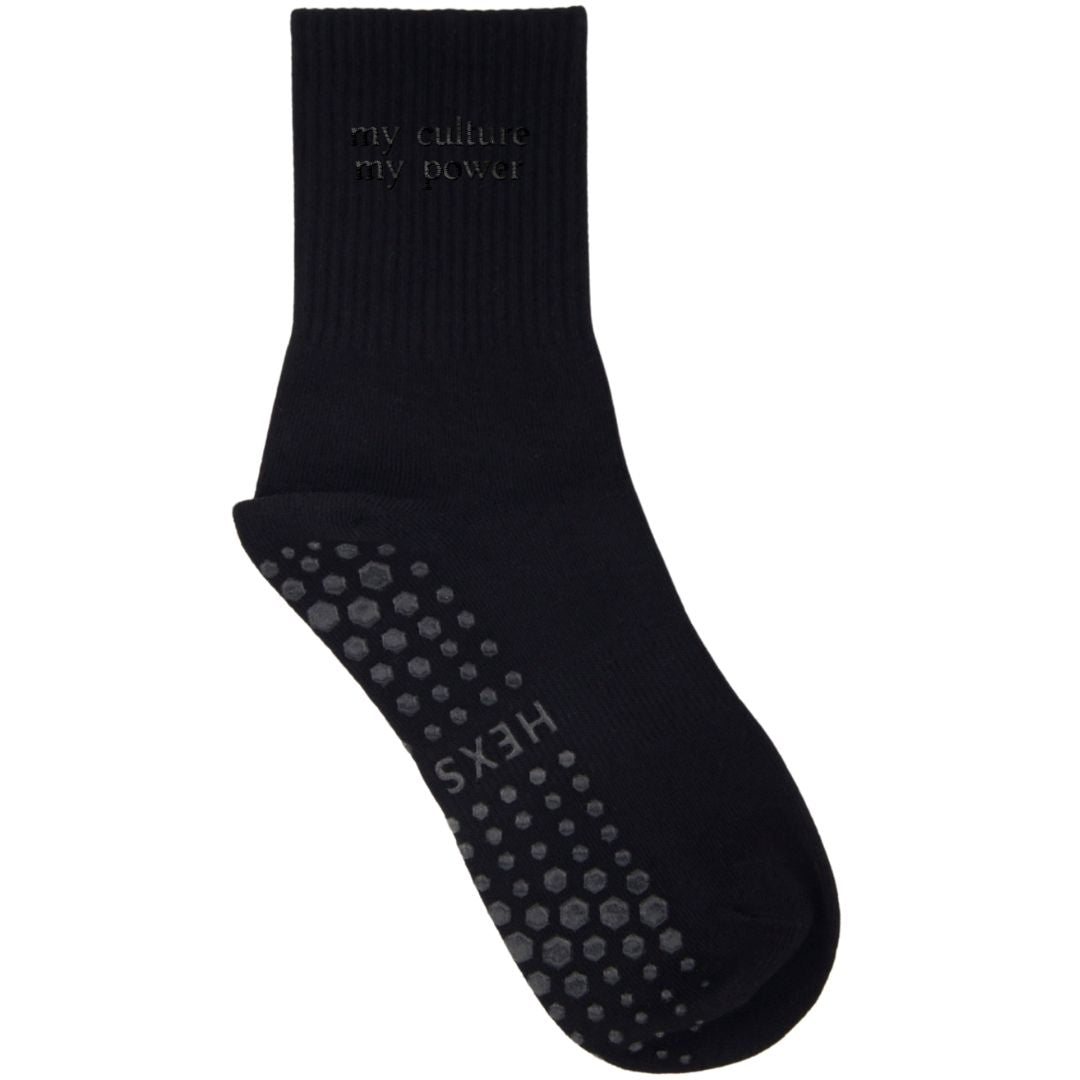 HEXSOX x Shenergy - Embroidered Crew Socks - my culture my power
