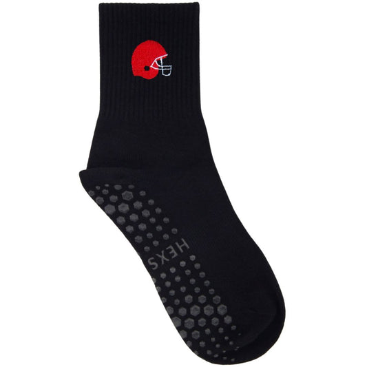 HEXSOX - Embroidered Crew Socks - Football Helmet