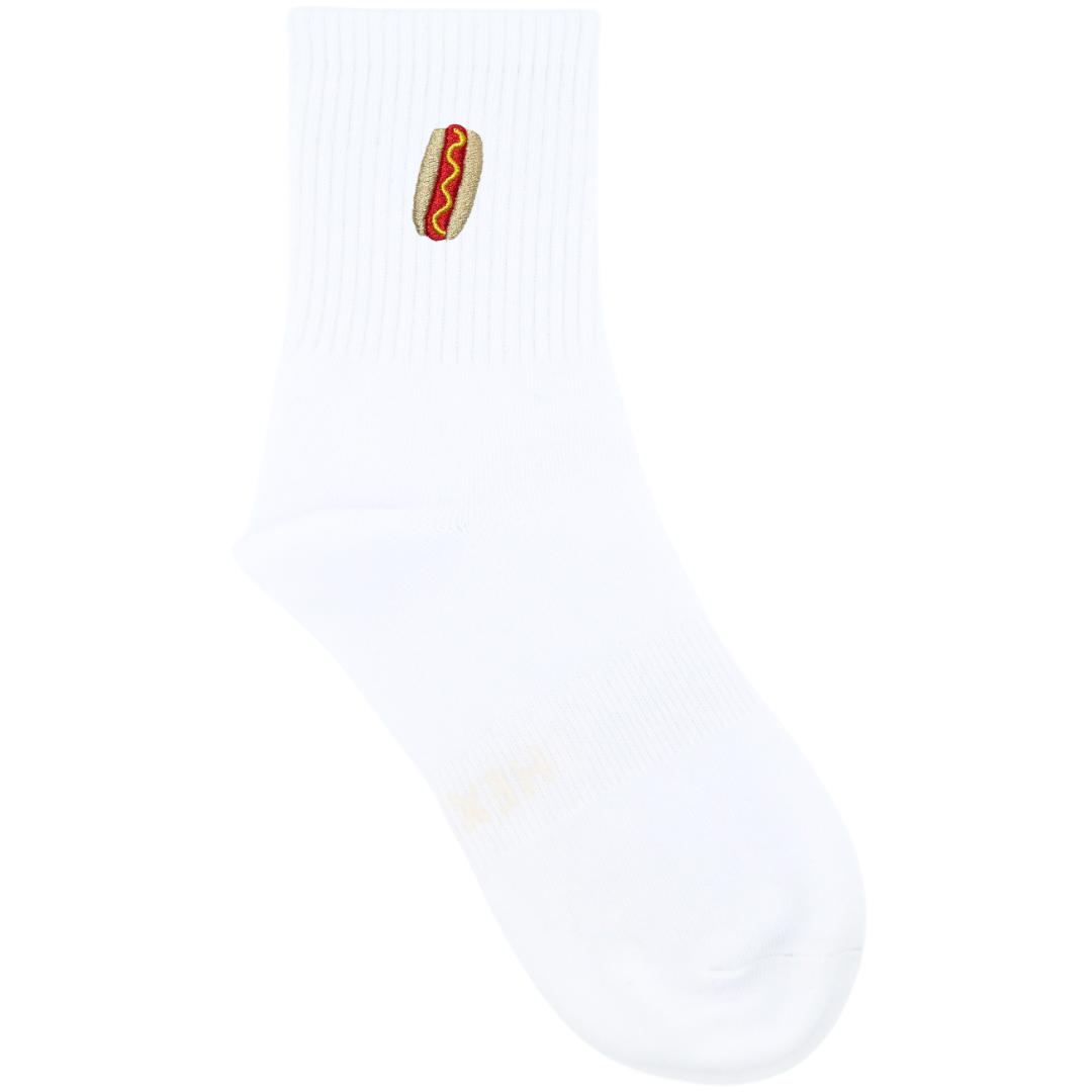 HEXSOX - Embroidered Crew Socks - Hot Dog