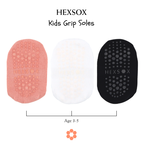 HEXSOX - Kids - Embroidered Grip Socks - Letter