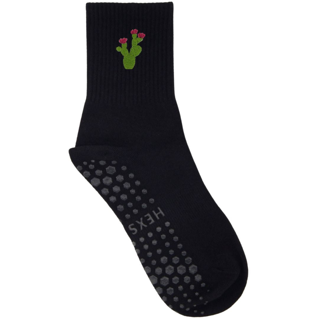 HEXSOX - Embroidered Crew Socks - Cactus