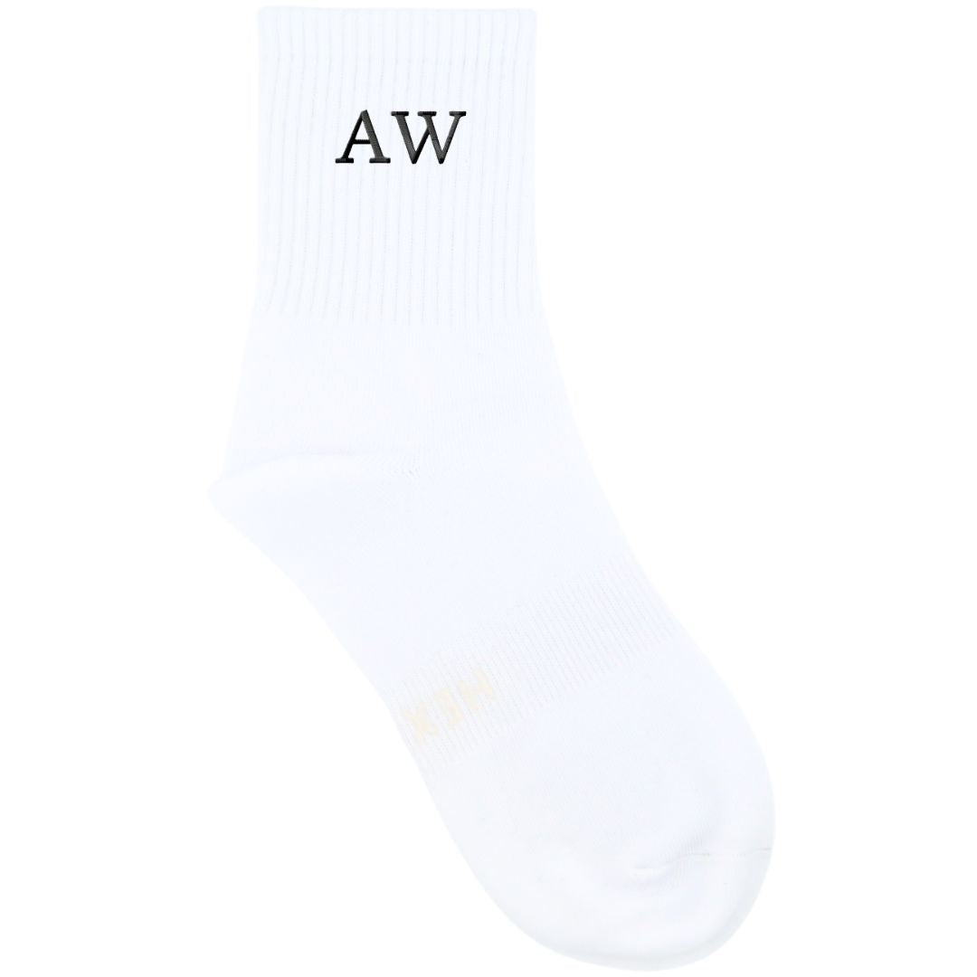 HEXSOX - Embroidered Crew Socks - Initials