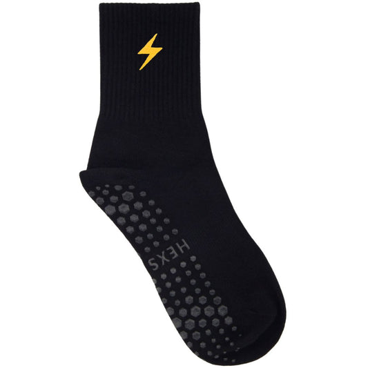 HEXSOX - Embroidered Crew Socks - Lightning Bolt