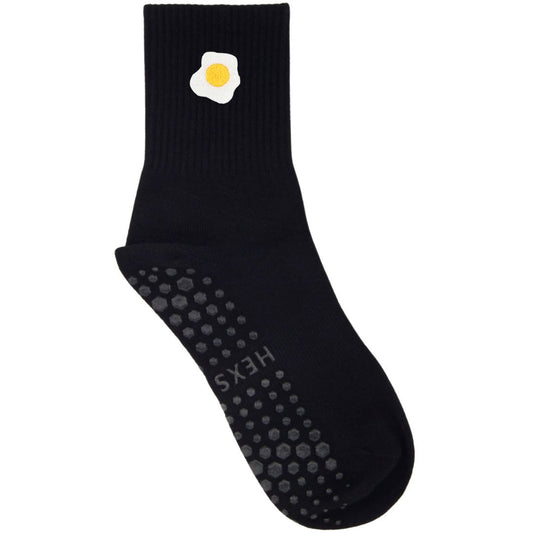 HEXSOX - Embroidered Crew Socks - Fried Egg