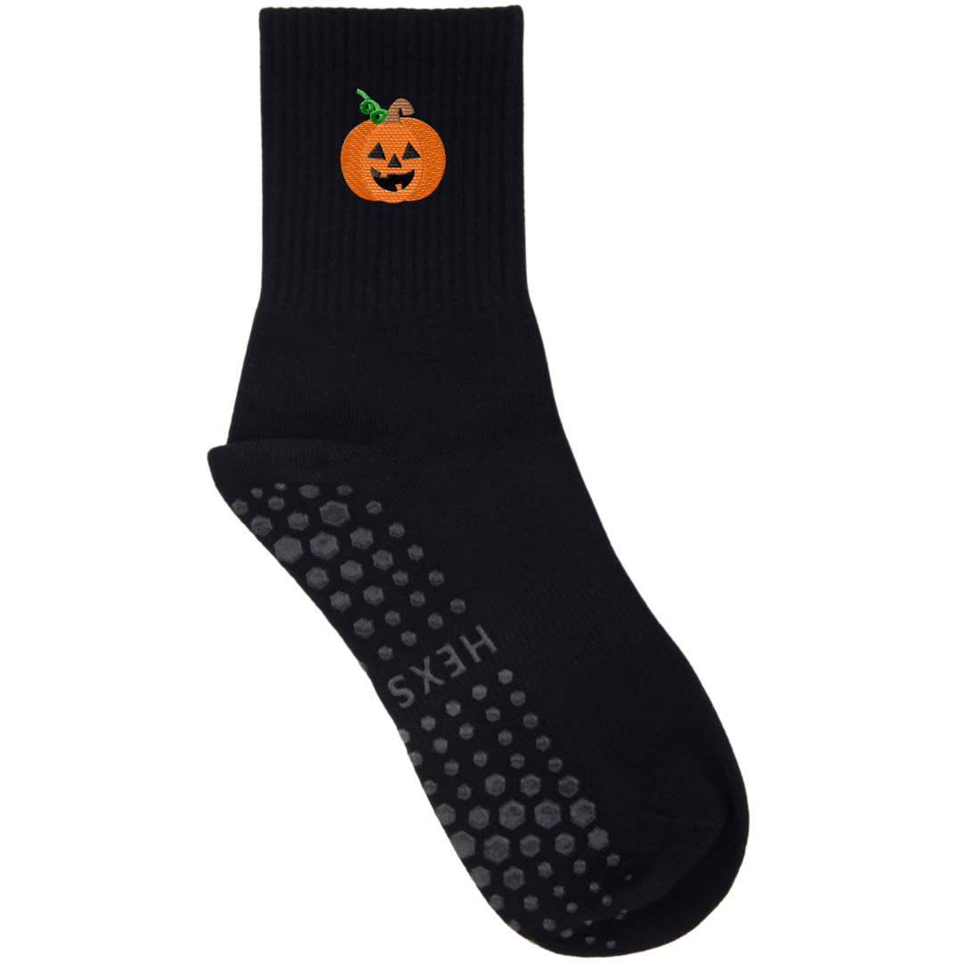 HEXSOX - Embroidered Crew Socks - Jack-O'-Lantern