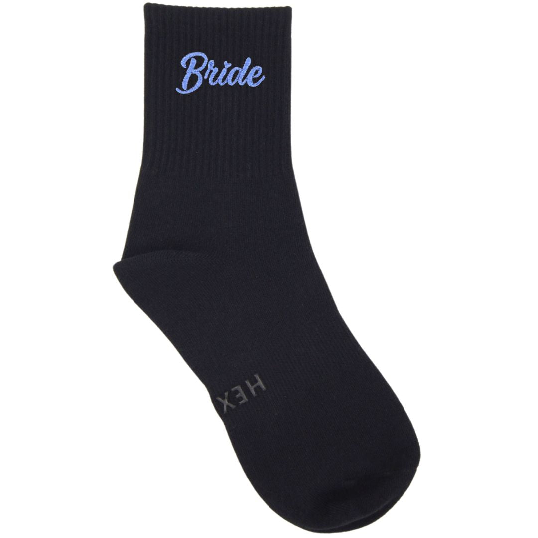 HEXSOX - Embroidered Crew Socks - Bride
