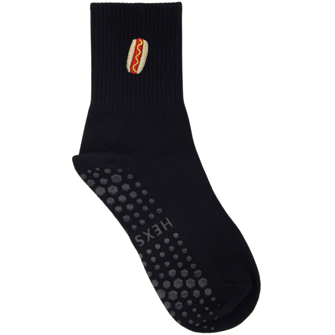 HEXSOX - Embroidered Crew Socks - Hot Dog