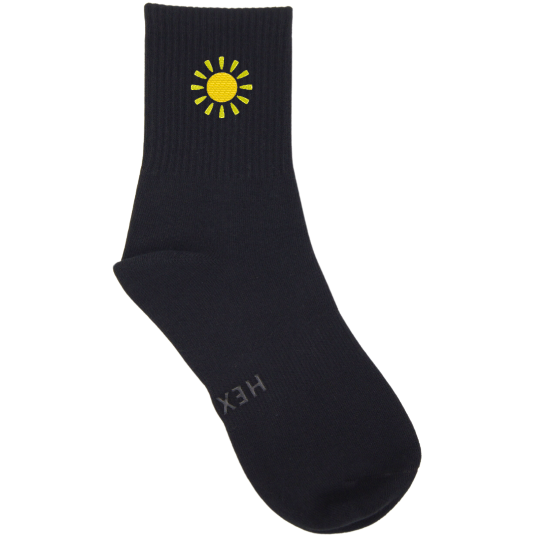HEXSOX - Embroidered Crew Socks - Sun