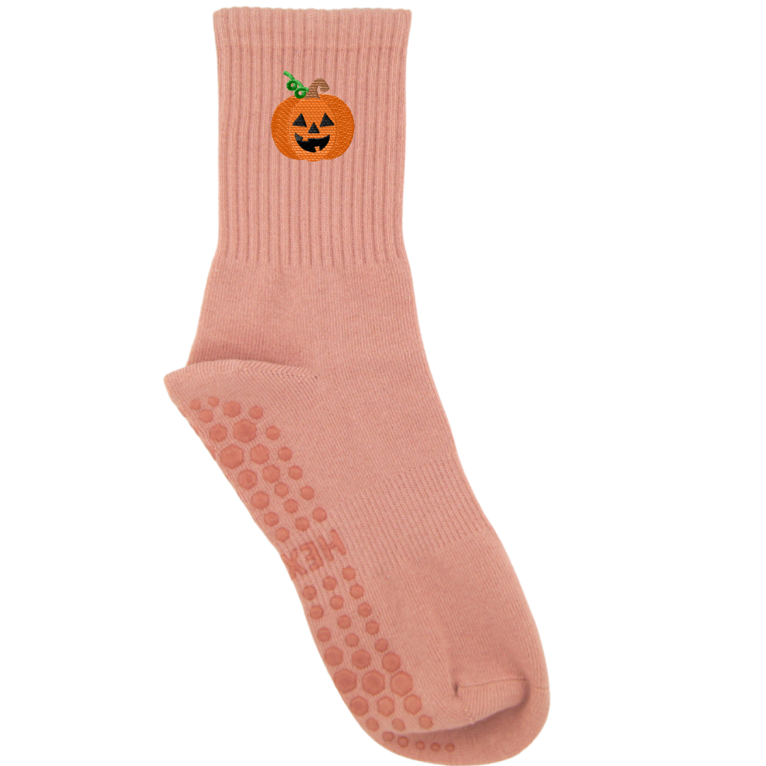 HEXSOX - Embroidered Crew Socks - Jack-O'-Lantern