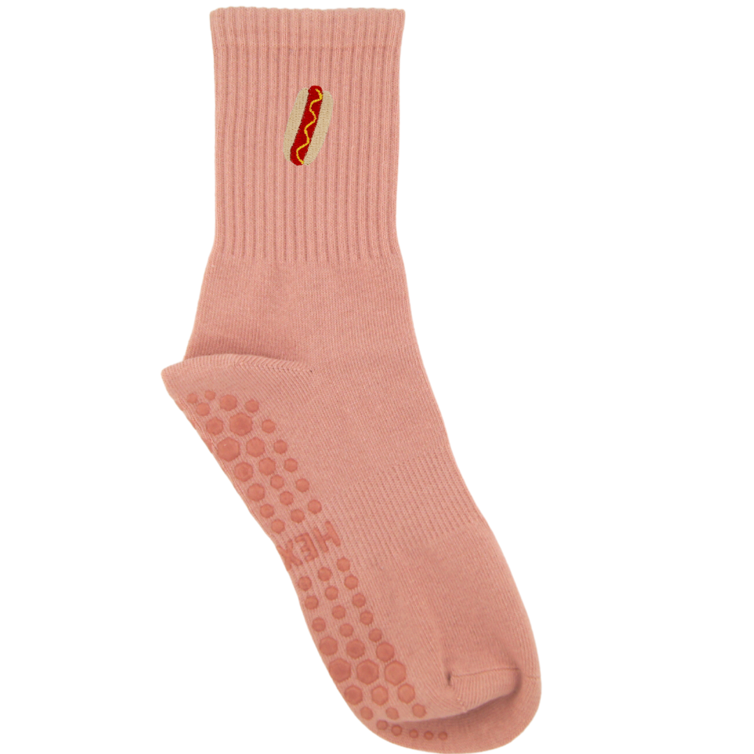 HEXSOX - Embroidered Crew Socks - Hot Dog