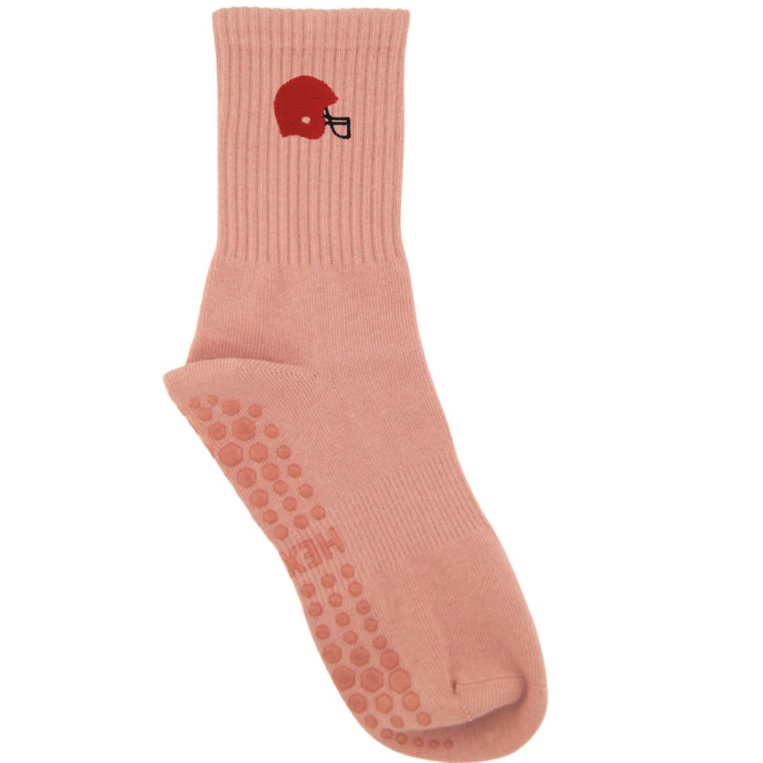 HEXSOX - Embroidered Crew Socks - Football Helmet