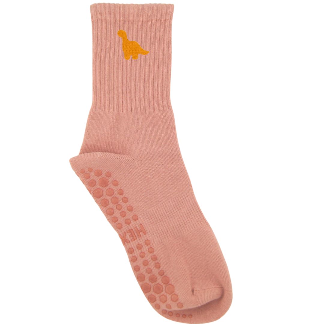 HEXSOX - Embroidered Crew Socks - Dino Nugget