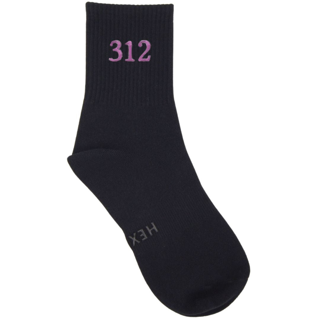 HEXSOX - Embroidered Crew Socks - Area Code