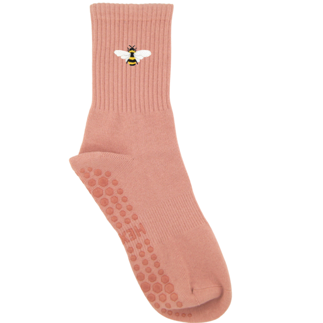 HEXSOX - Embroidered Crew Socks - Bee
