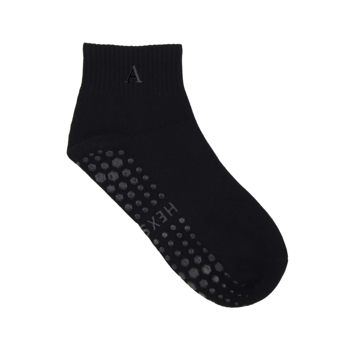HEXSOX - Embroidered Ankle Socks - Letter