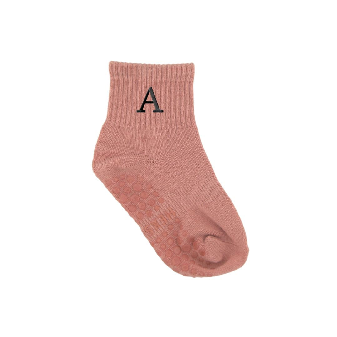 HEXSOX - Kids - Embroidered Grip Socks - Letter