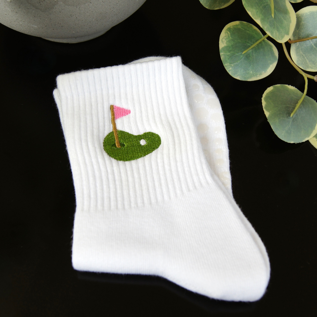 HEXSOX - Embroidered Crew Socks - Golf
