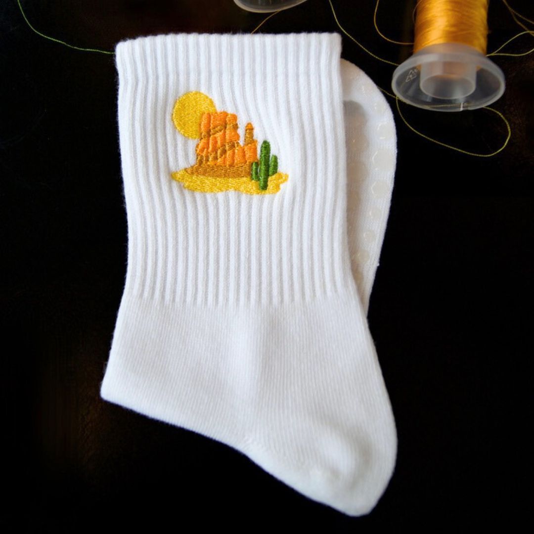 HEXSOX - Embroidered Crew Socks - Sedona