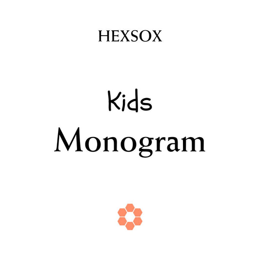HEXSOX - Kids - Embroidered Grip Socks - Monogram